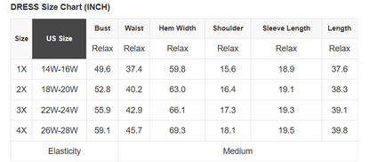 Plus Size Frilled Trim V-Neck Puff Sleeve Textured Dress