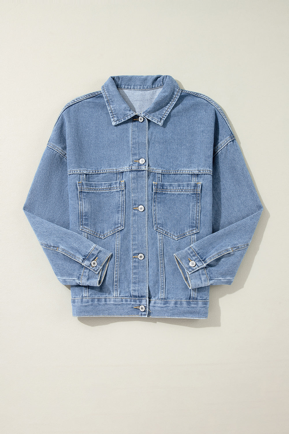 Denim Acid Washed Pocketed Jacket