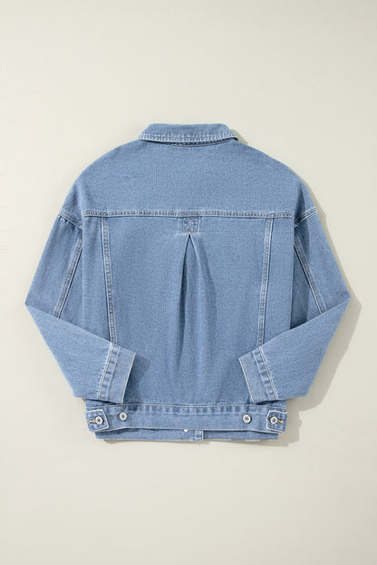 Denim Acid Washed Pocketed Jacket