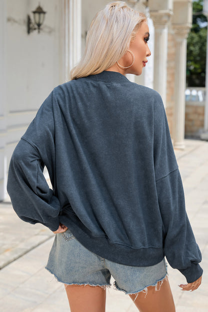 Mineral Wash Drop Shoulder Crewneck Sweatshirt