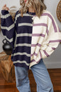 Stripe Colorblock Oversized Sweater