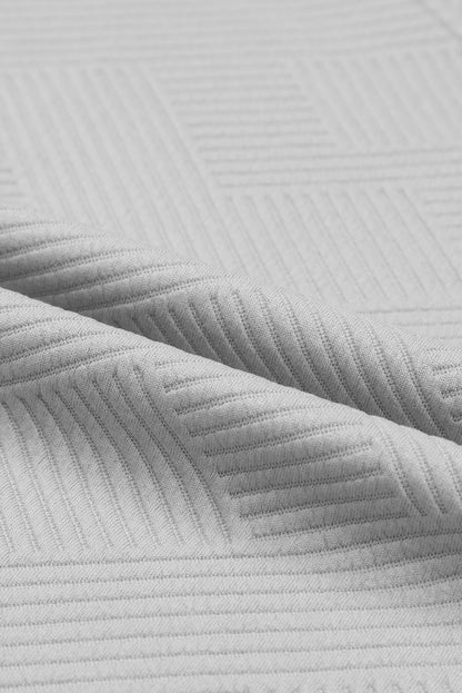 Solid Textured T-Shirt and Drawstring Pants Set