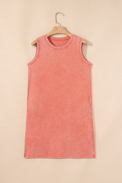 Mineral Wash Pocketed Tank Mini Dress