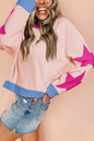 Star Reverse Seam Oversized Sweatshirt