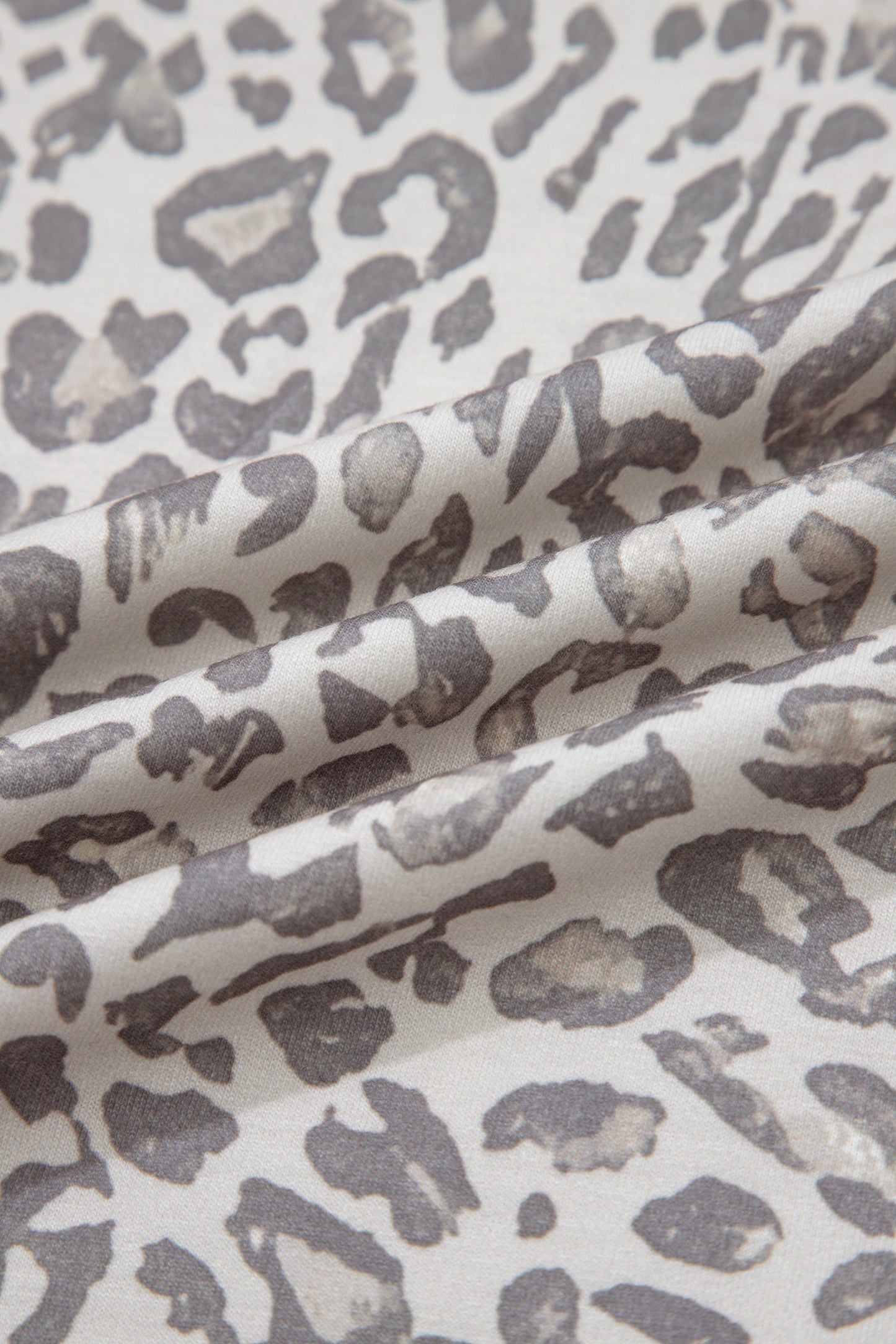 Leopard Patchwork Crew Neck Sweatshirt