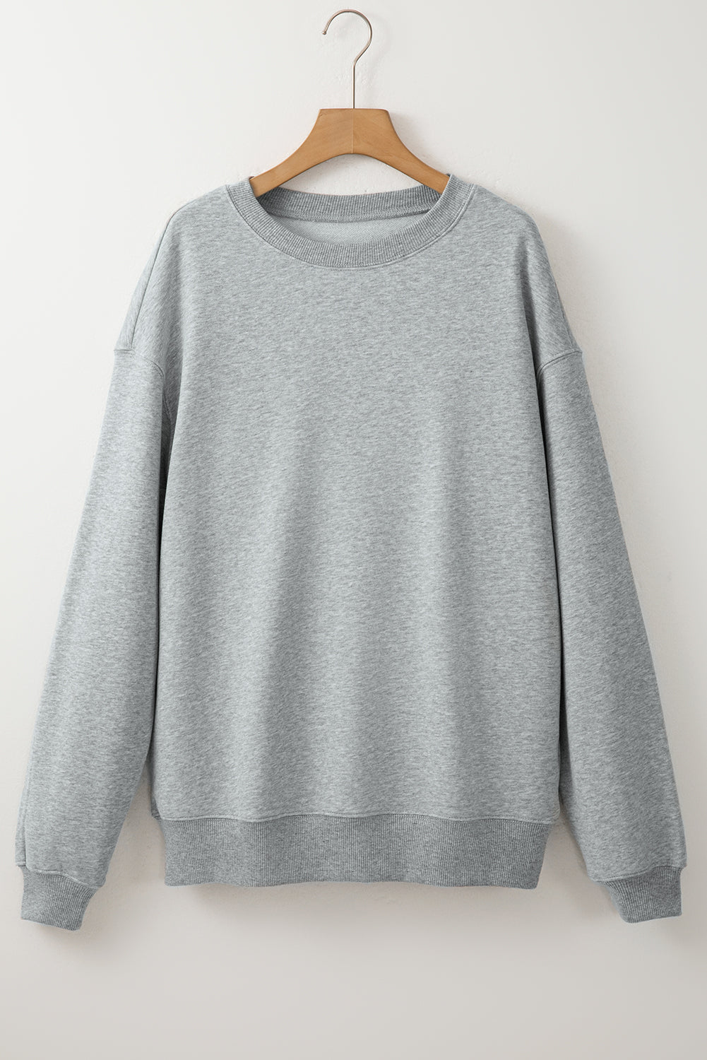 Solid Fleece Crewneck Sweatshirt