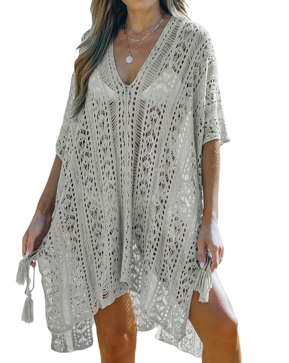 Crochet Tassel Tie Cover Up