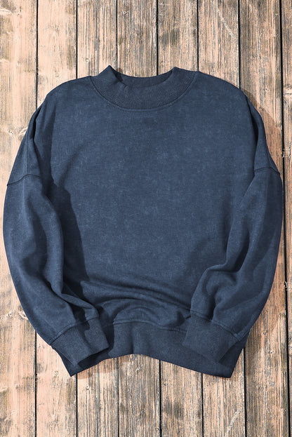 Mineral Wash Drop Shoulder Crewneck Sweatshirt