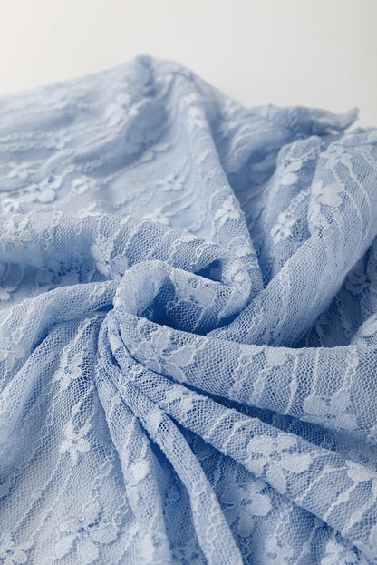 Floral Sheer Lace Long Sleeve Top