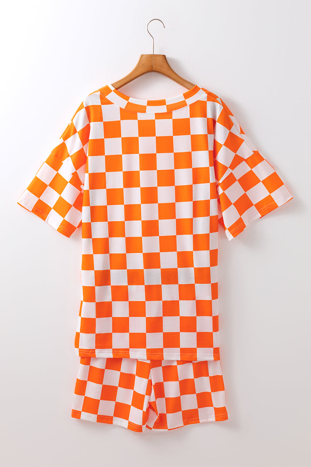 Checker Tee and Shorts Lounge Set