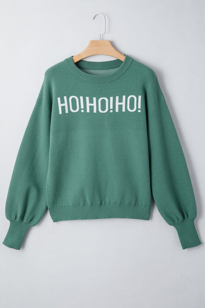 Ho Ho Ho Merry Christmas Drop Shoulder Sweater
