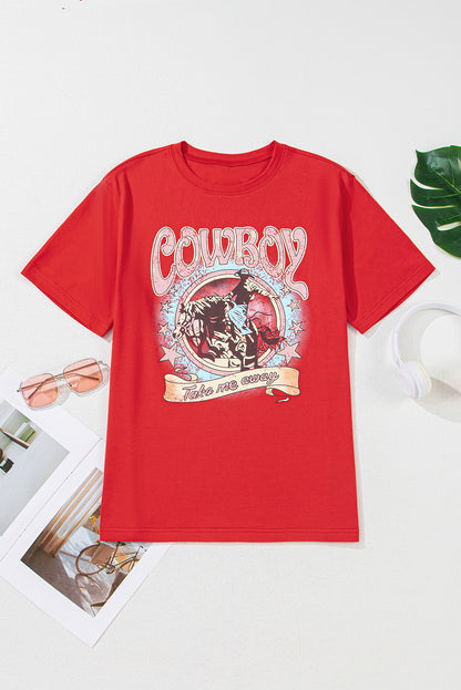 COWBOY Take Me Away Western Crewneck Tee