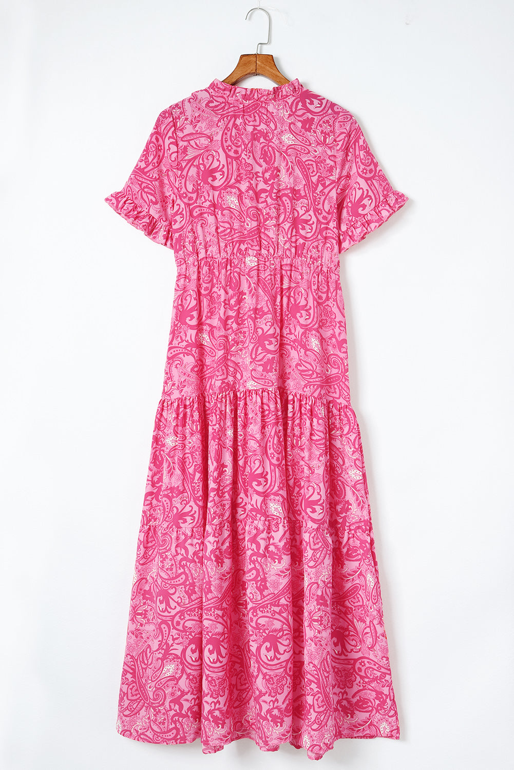 Paisley Ruffle Tiered Maxi Dress