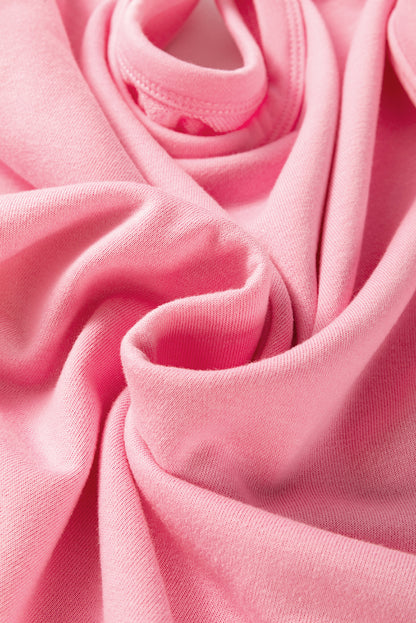 Solid Patchwork Top and Pants Set