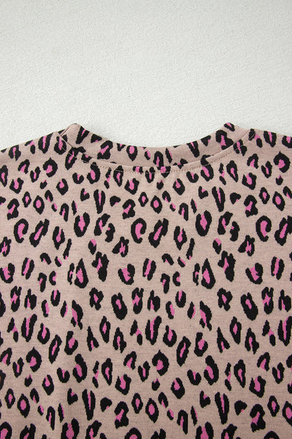 Leopard Short Sleeve Tee & Pants Set