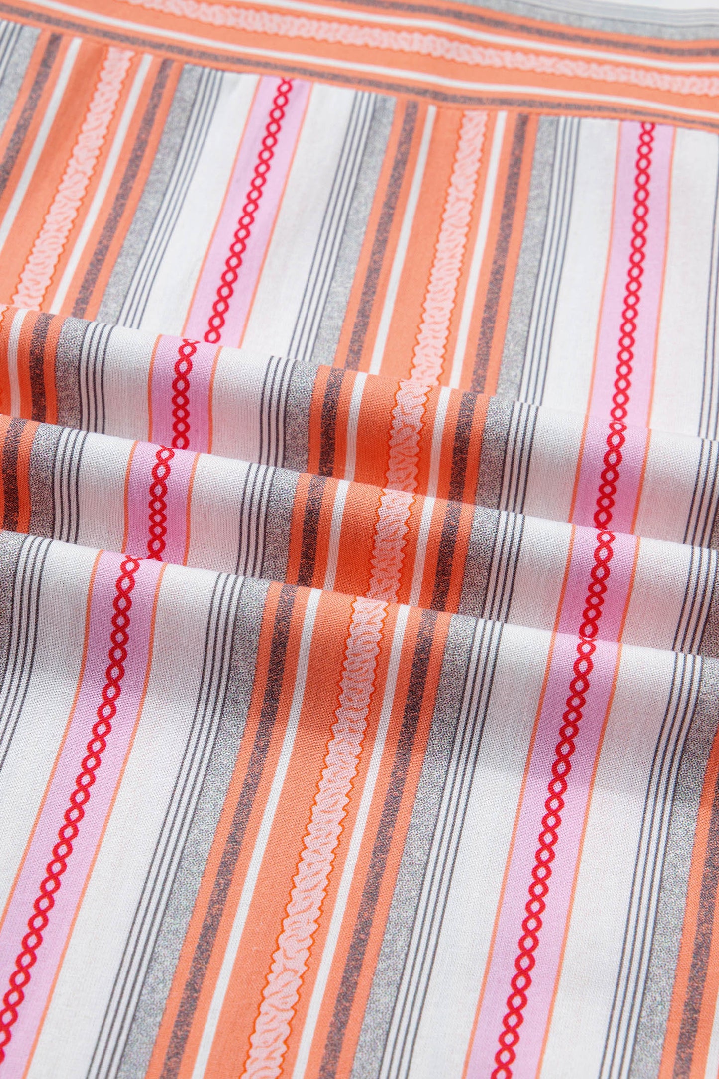 Stripe Button Up Short Sleeve Shirt