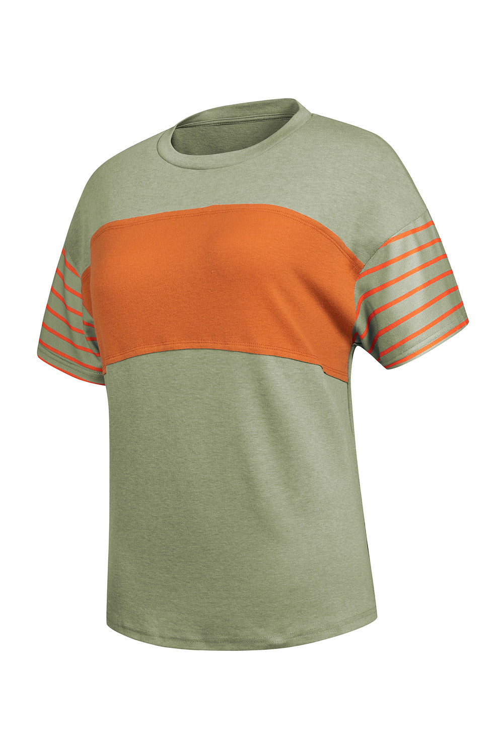 Colorblock Stripe Short Sleeve T-Shirt