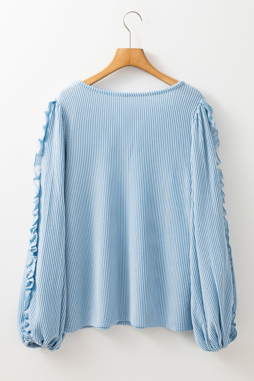 Corded Frilled Puff Sleeve Blouse