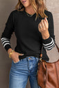 Stripe Long Sleeve Crewneck Sweater