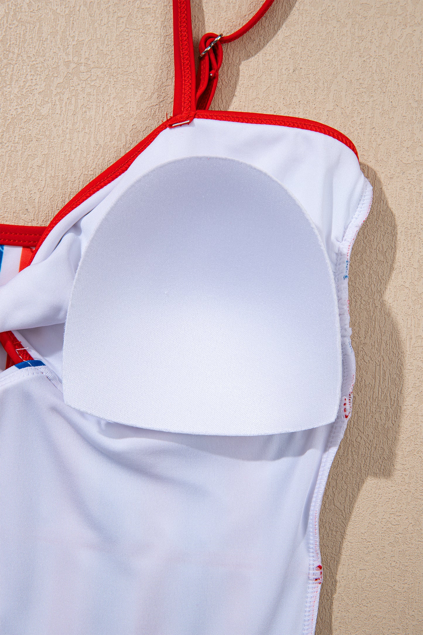 Americana Stripe Cutout Spaghetti Strap Swimsuit