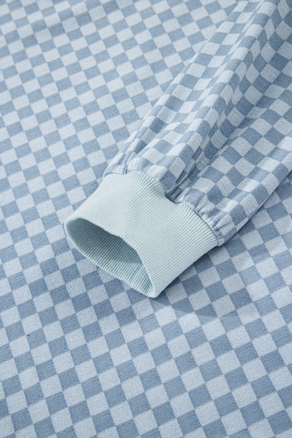 Checker Long Sleeve Pullover and Shorts Set