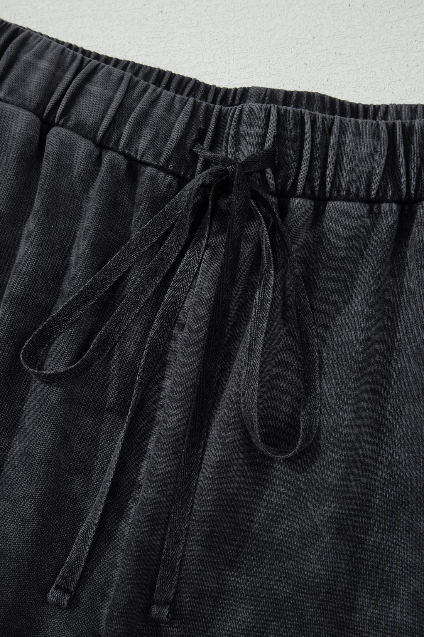 Plus Size Mineral Wash Exposed Seam Drawstring Pants