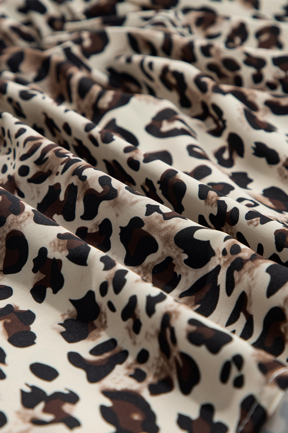 Plus Size Leopard 3/4 Sleeve Blouse