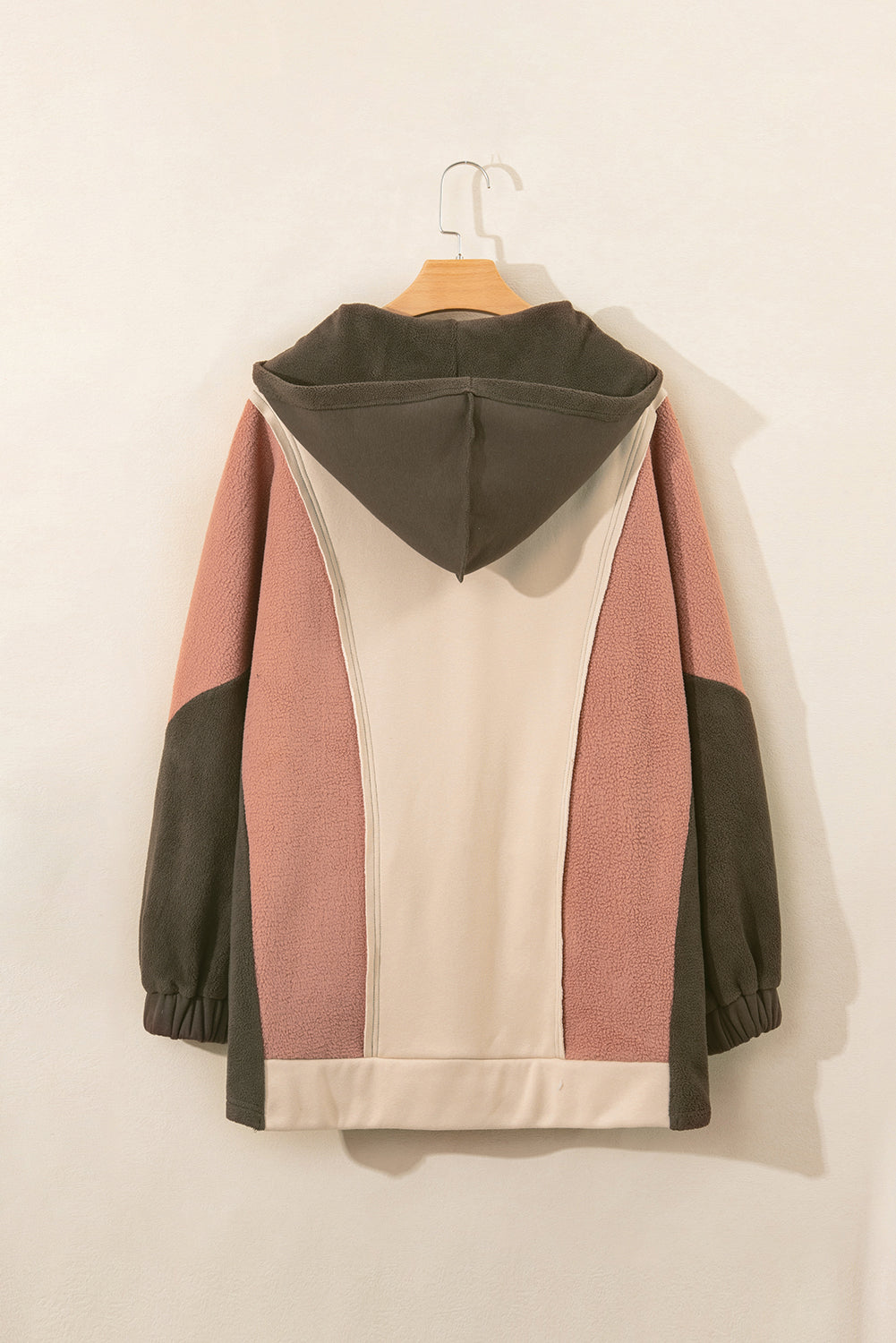 Colorblock High Low Oversized Hoodie