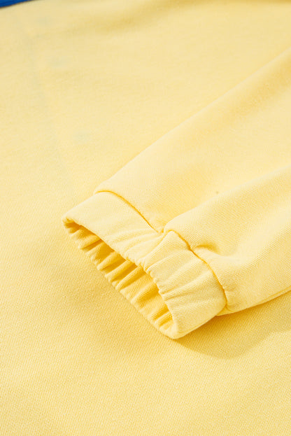 Colorblock Patchwork Pullover and Shorts Set