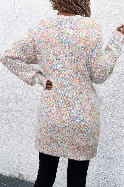 Confetti Knit Open Front Cardigan