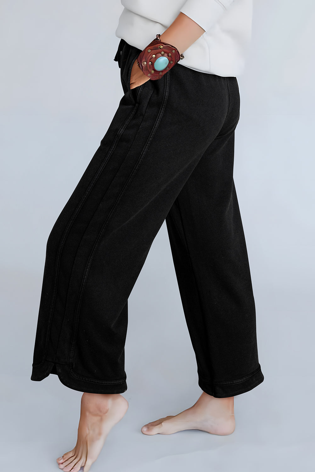 Mineral Reverse Seam Wide Leg Pants