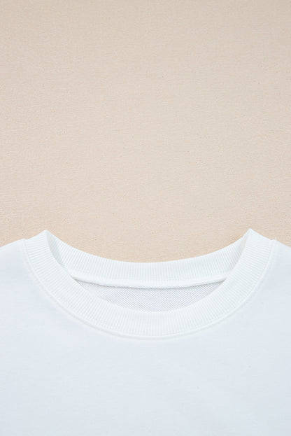 Varsity Stripe Drop Shoulder Oversized Sweatshirt