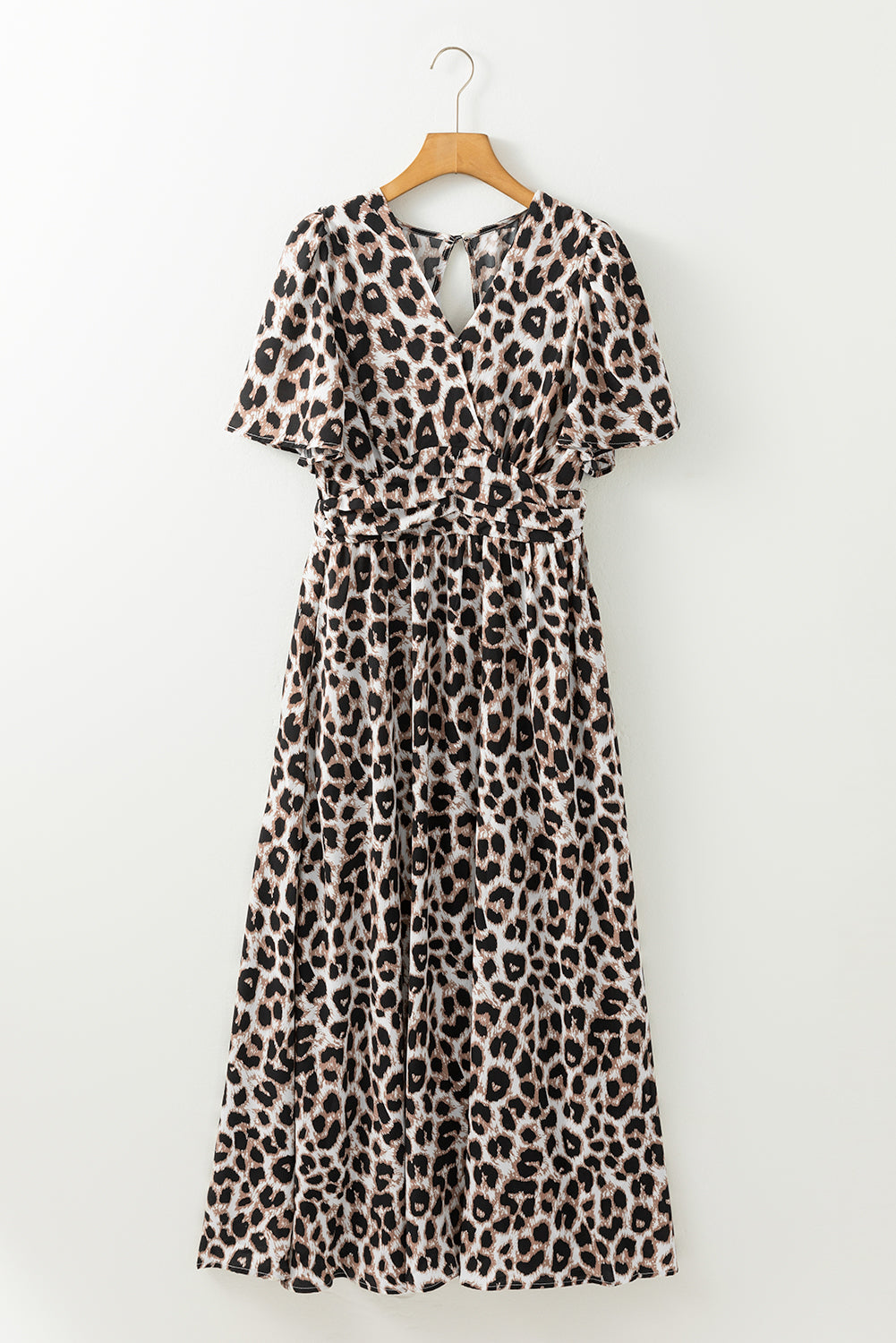 Leopard Open Back Maxi Dress