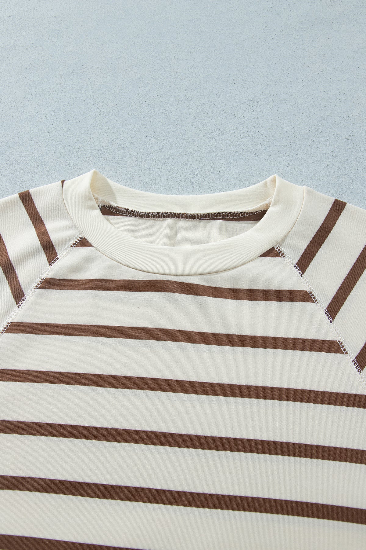 Stripe Colorblock Long Sleeve Top & Drawstring Pants Set