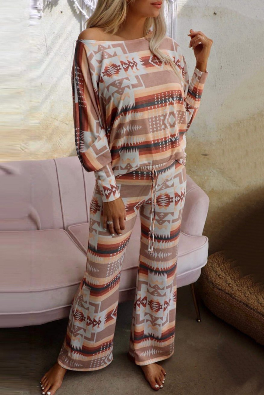 Aztec Pullover and Pants Lounge Outfit