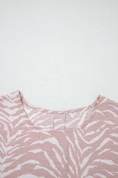 Abstract Zebra Top & Shorts Lounge Set