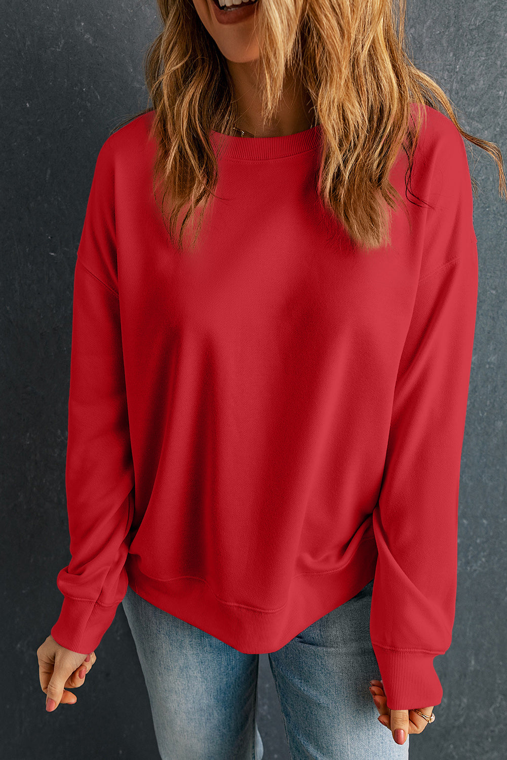 Crewneck Long Sleeve Pullover Sweatshirt