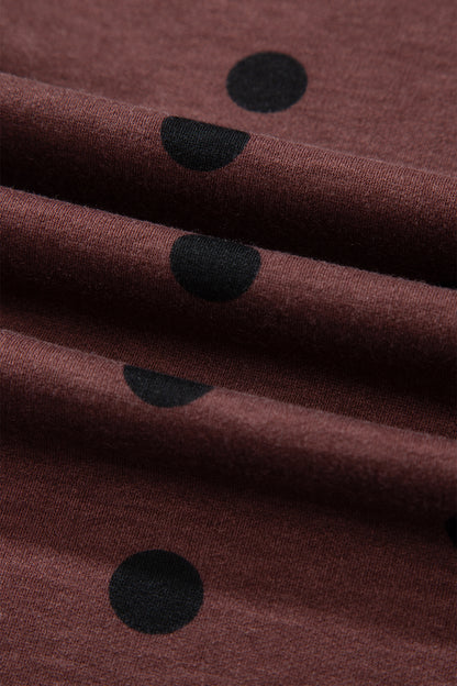 Polka Dot Button Front Long Sleeve Shirt