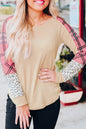 Leopard Raglan Long Sleeve Top