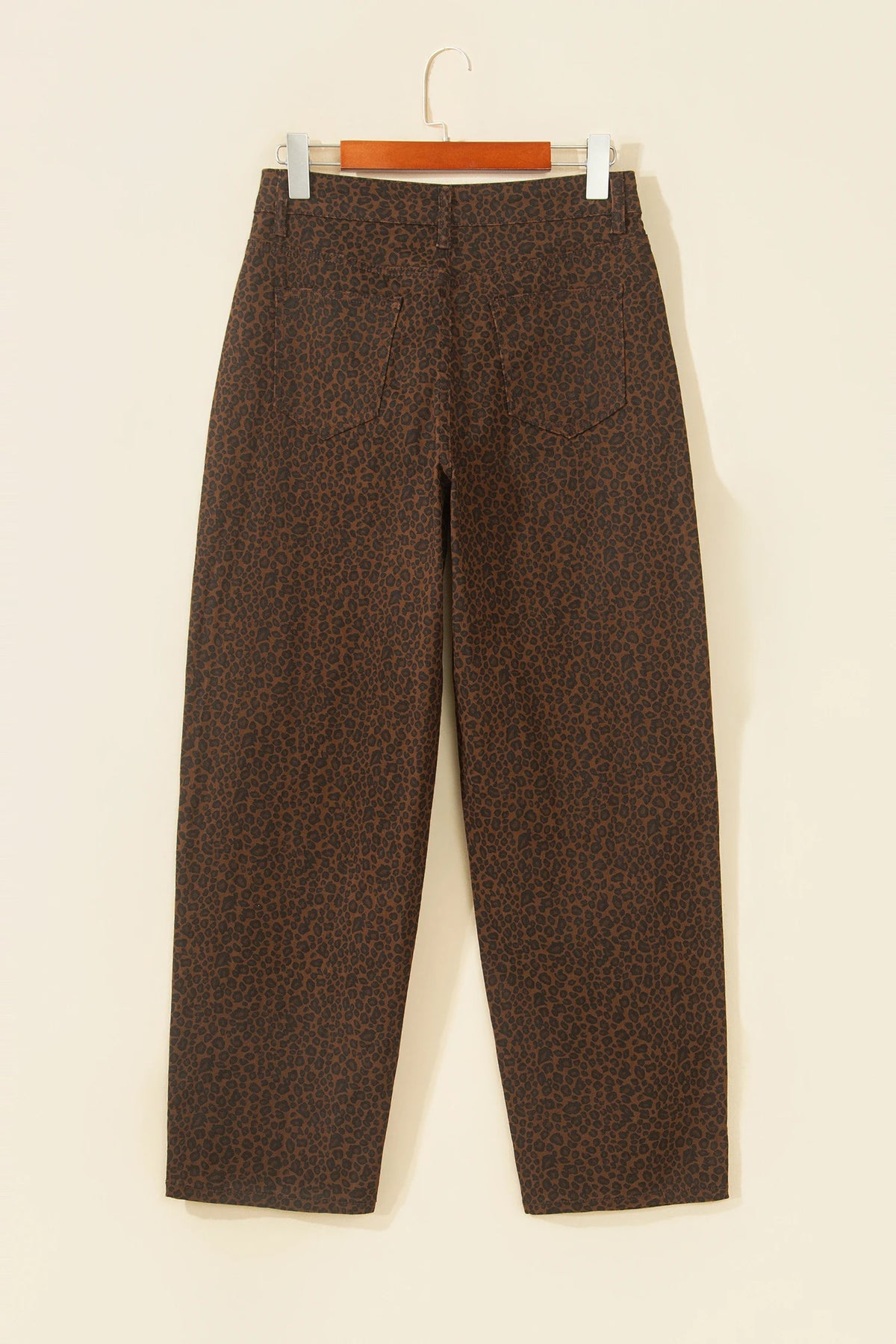 Leopard Denim Wide Leg Jeans