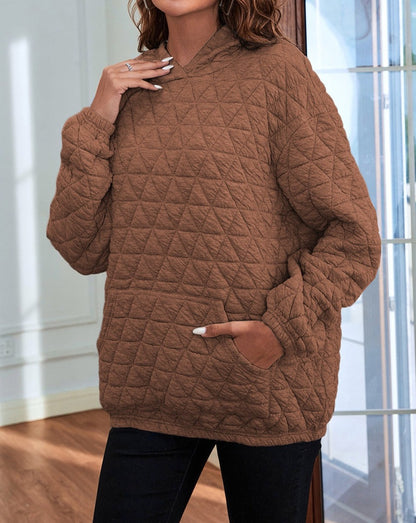 Quilted Kangaroo Pocket Hoodie