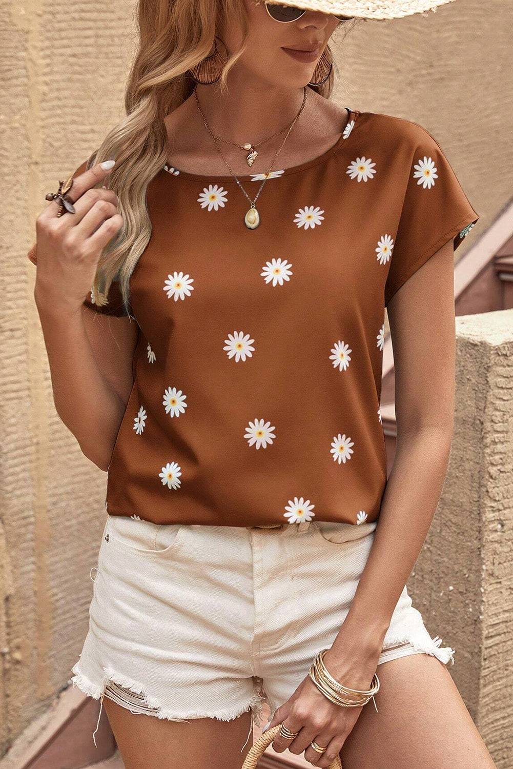 Floral Short Sleeve Top