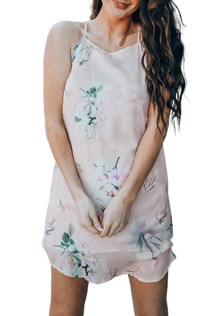 Floral Sleeveless Mini Dress