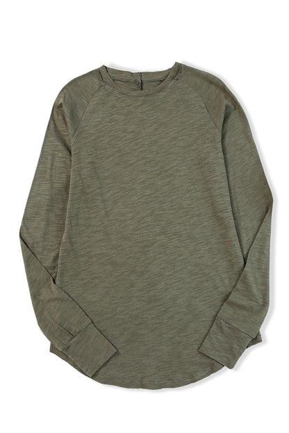 Raglan Long Sleeve Crewneck Top