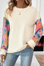 Geometric Patchwork Long Sleeve Top