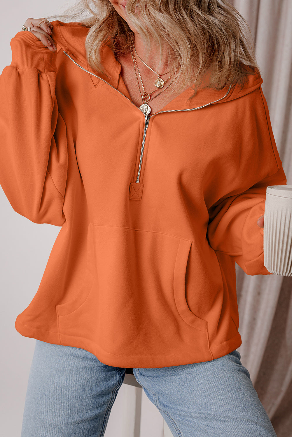 Fleece Lined Kangaroo Pocket Hoodie