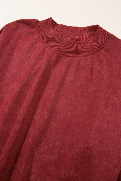 Mineral Wash Drop Shoulder Crewneck Sweatshirt