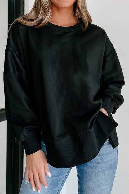 Reverse Seam Drop Shoulder Sweatshirt