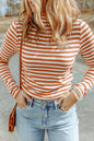 Stripe Ribbed Long Sleeve Tee