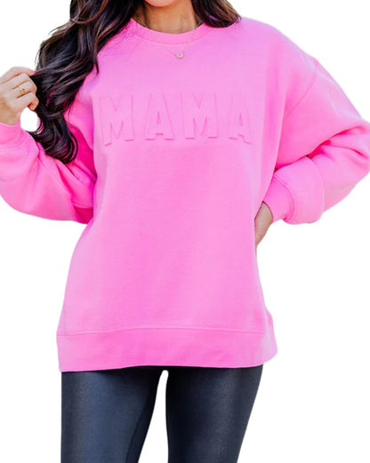 MAMA Embossed Crewneck Sweatshirt